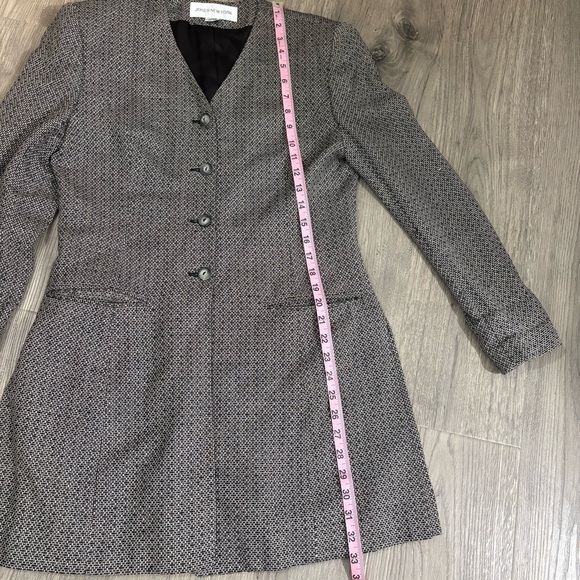 Vtg Jones New York Dress Coat Women’s Size 4 Brown Fleck Tweed Overcoat Made USA - Picture 9 of 12